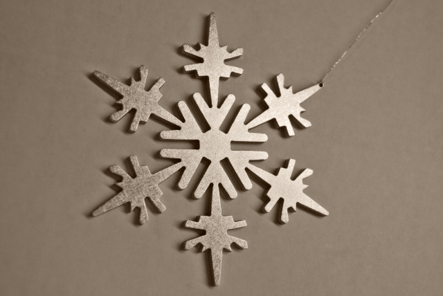 Snowflake made out of stainless steel